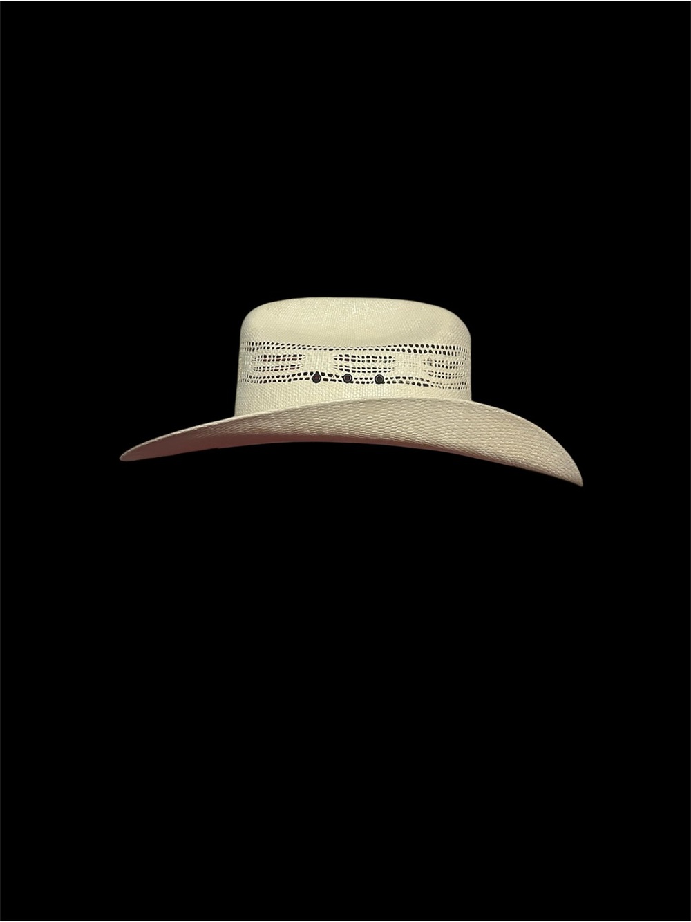 20X Ranger Hats Bangora Straw Cowboy Hat with Black Ribbon Band NEW - Picture 2 of 8